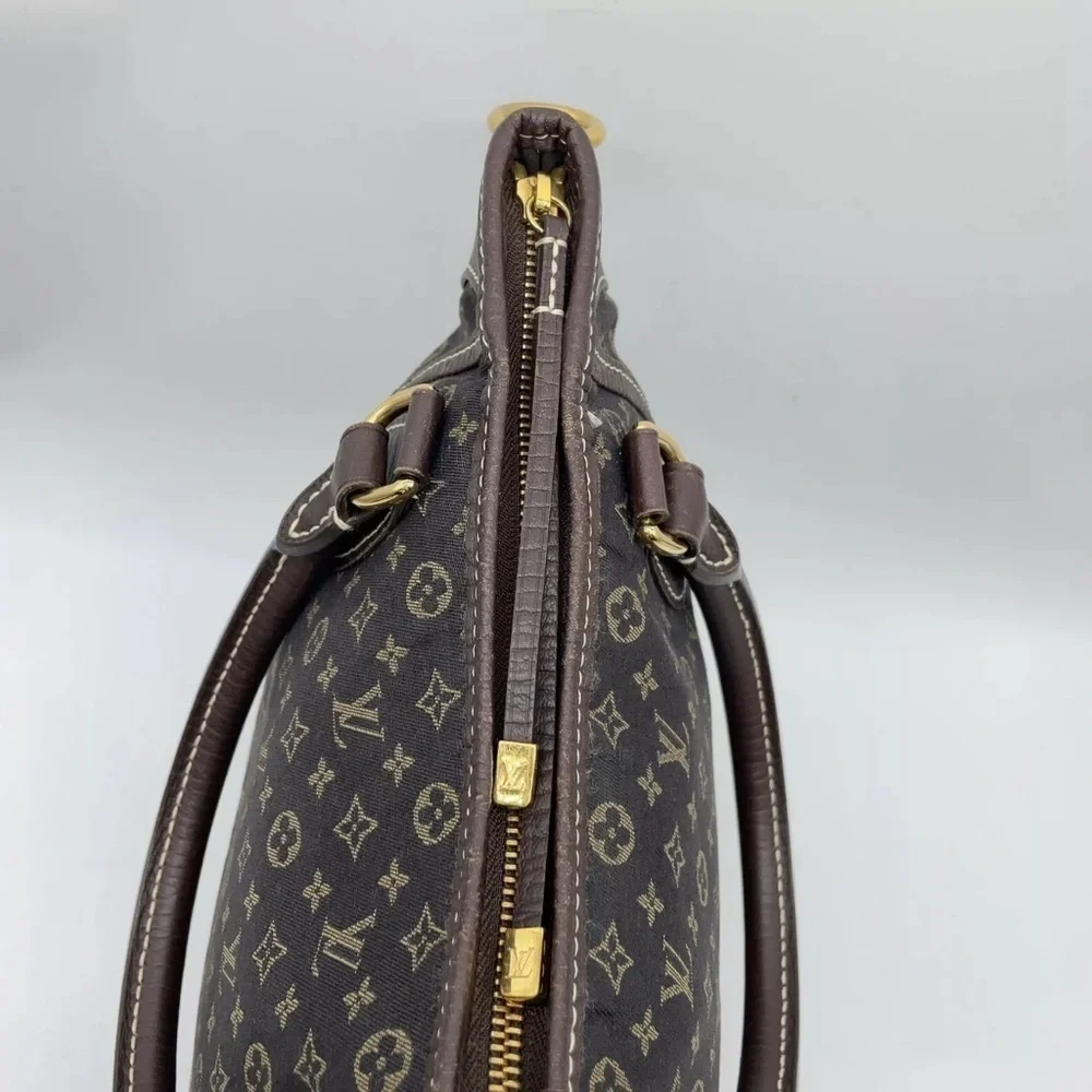 Auth Louis Vuitton Monogram Mini lin Bouzas Unjour Shoulder Bag